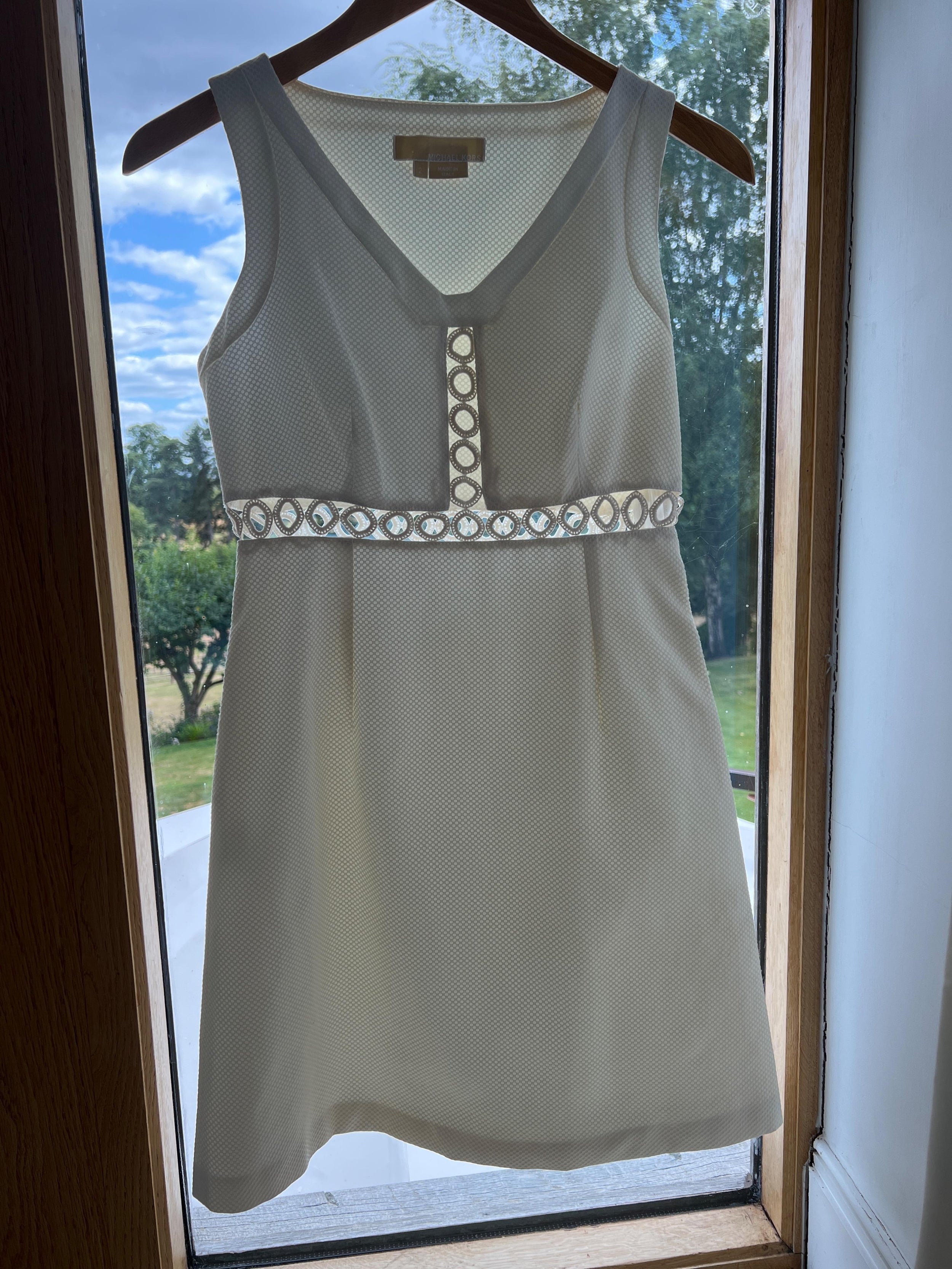 White Oxford cotton short dress