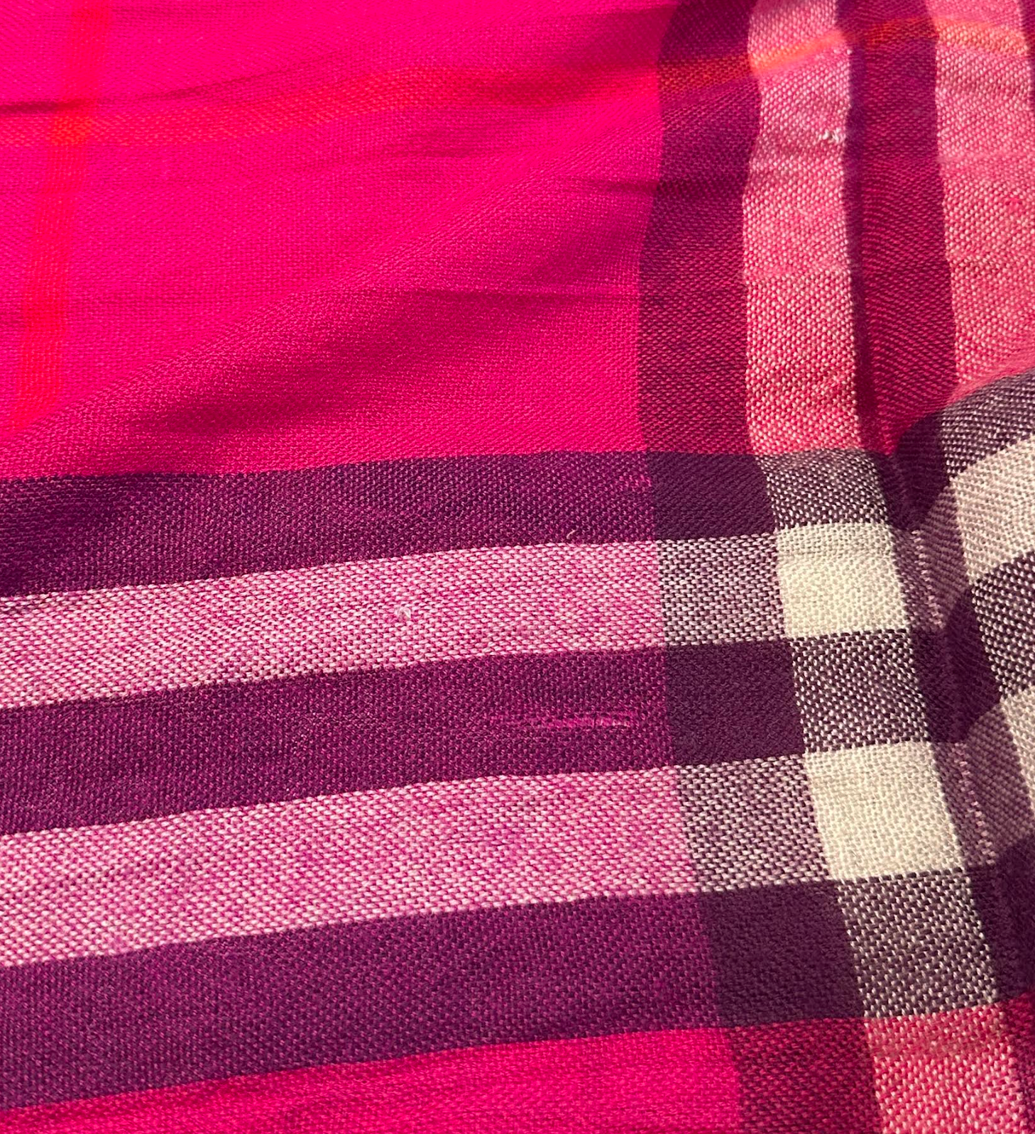 Burberry Fuchsia Check Scarf