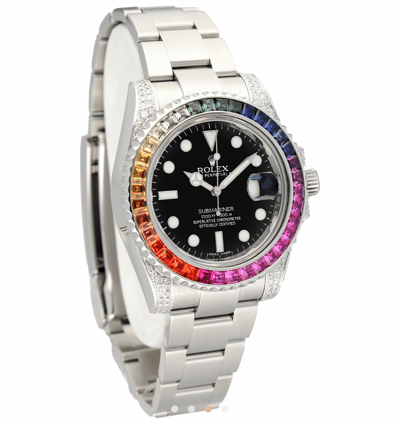 Rolex Unisex Oyster Perpetual Date Submariner Rainbow 40mm Watch