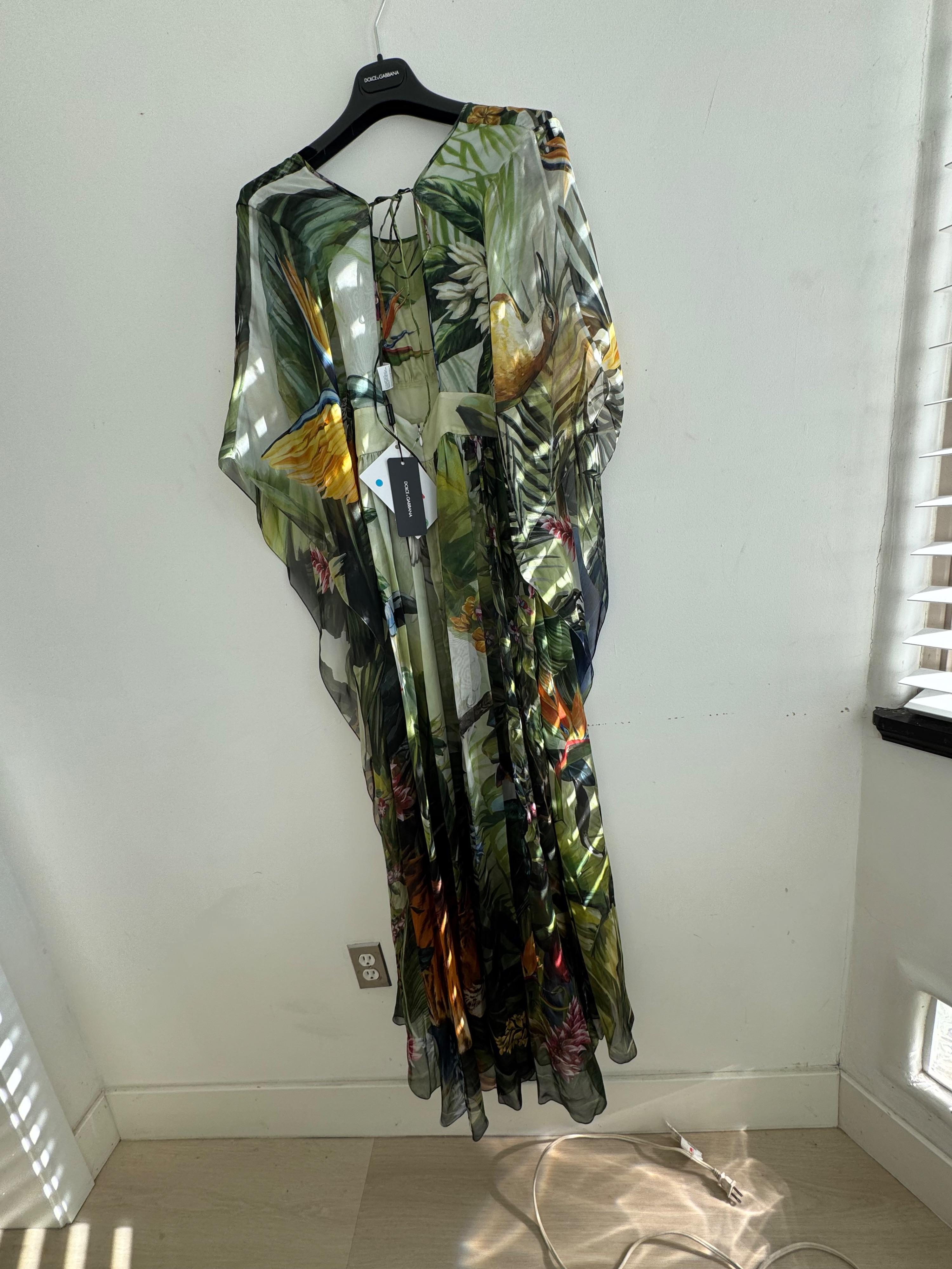Printed Silk Chiffon Maxi Dress