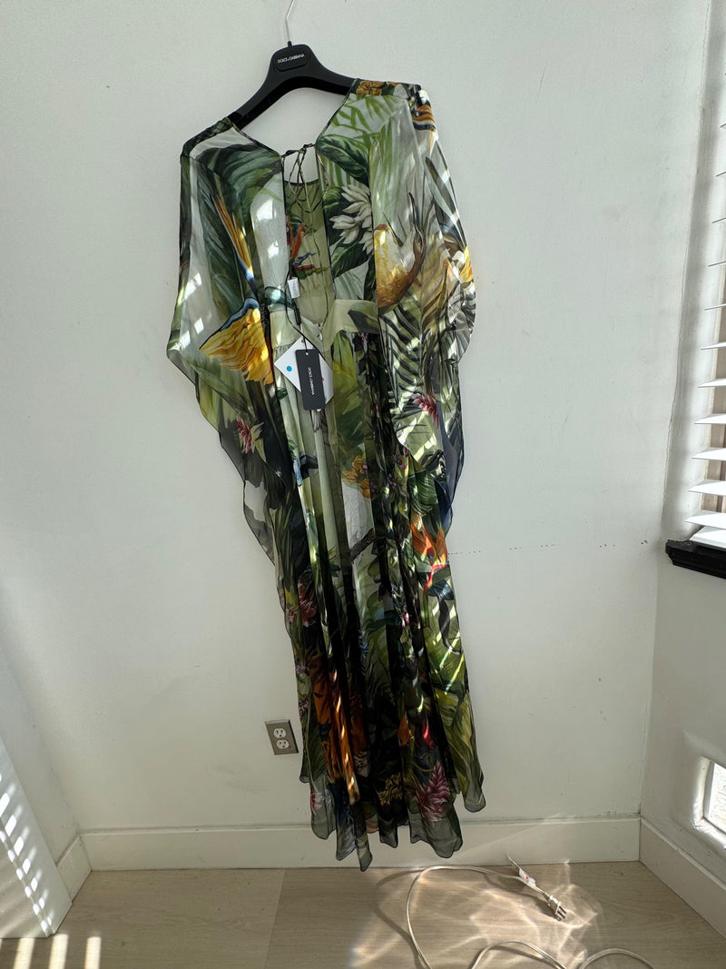 Printed Silk Chiffon Maxi Dress