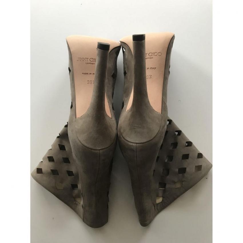 Jimmy Choo Suede Cut-Out Booties