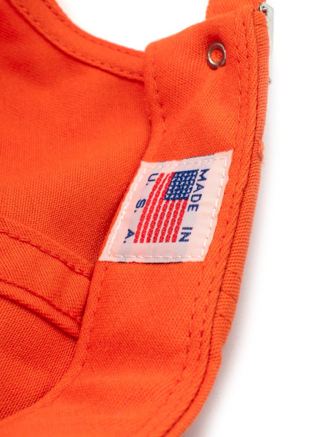 Orange Cotton Logo Baseball Cap