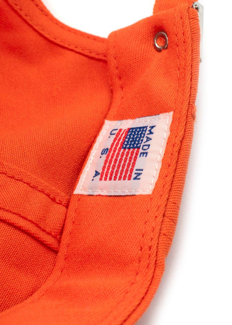 Orange Cotton Logo Baseball Cap