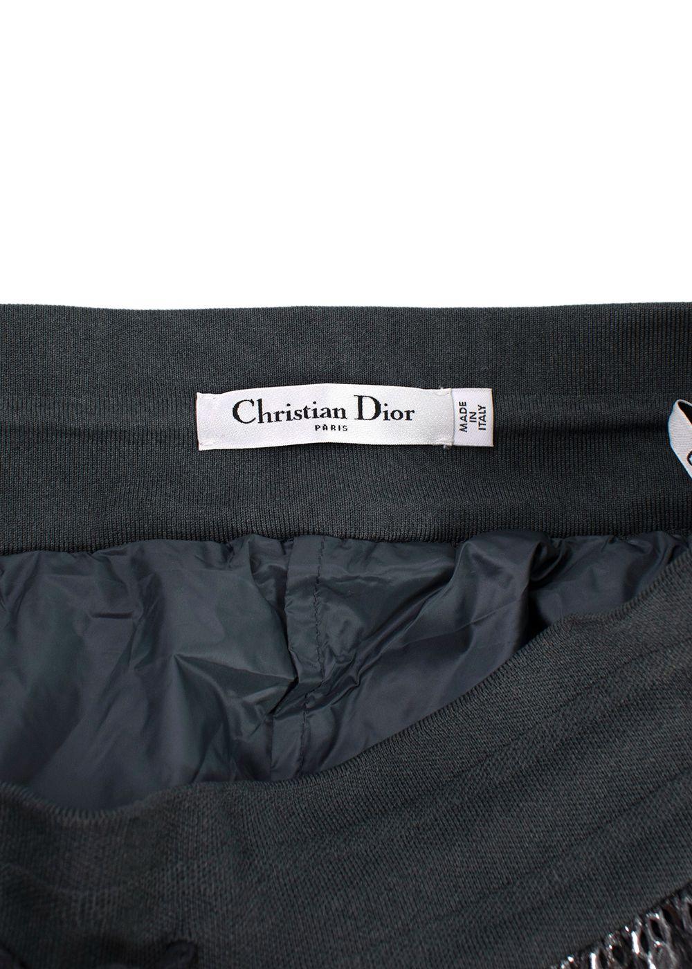 Dior Fall 2021 Metallic Silver Mesh Midi Skirt