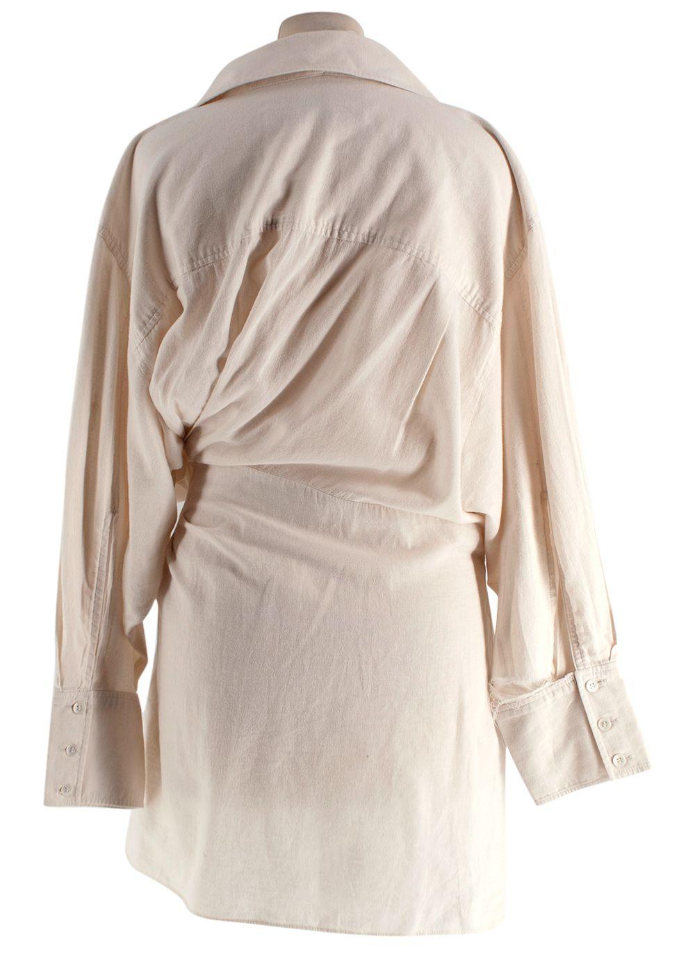 Jacquemus Neutral Le Papier Mini Dress