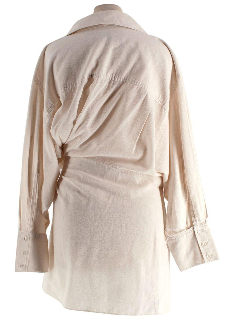 Jacquemus Neutral Le Papier Mini Dress