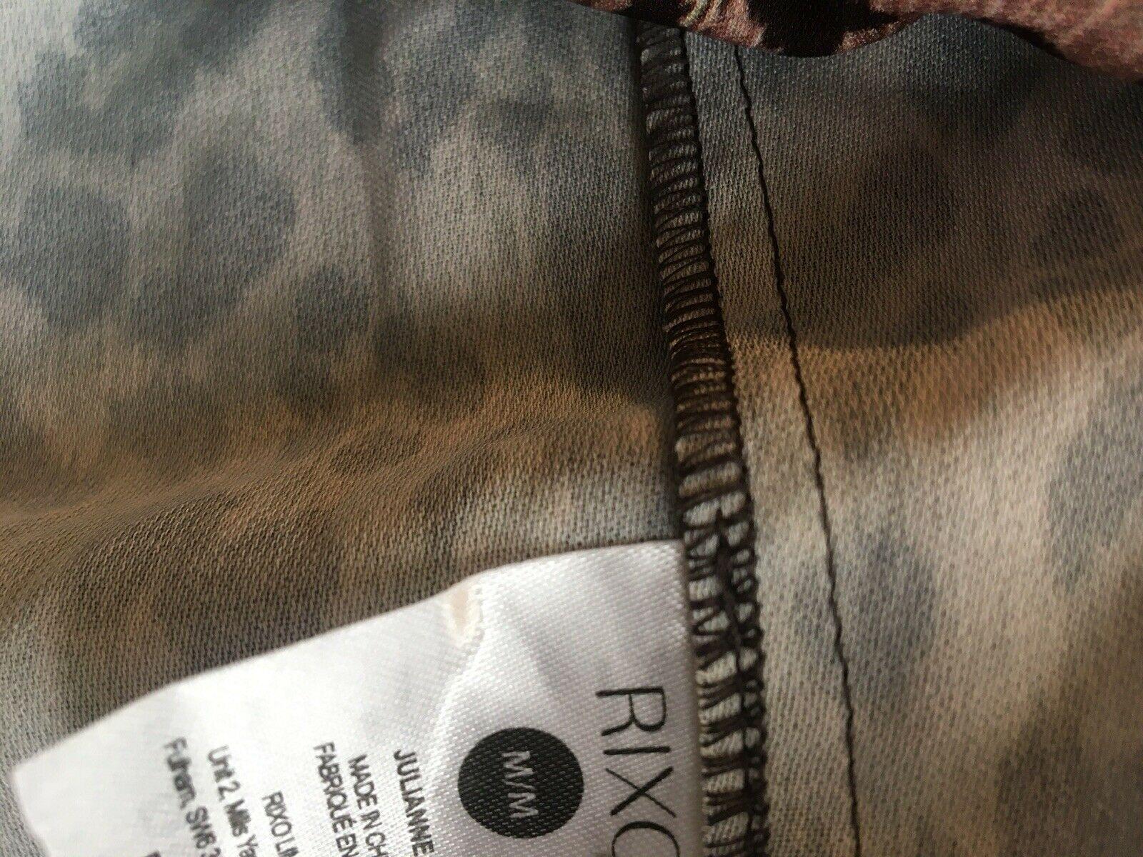 Rixo Julianne Leopard Print Button Down Dress