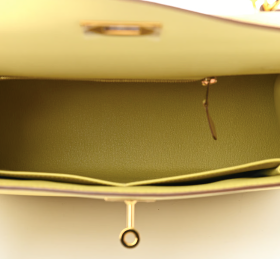Hermès Kelly 28 Epsom Sellier Jaune Poussin