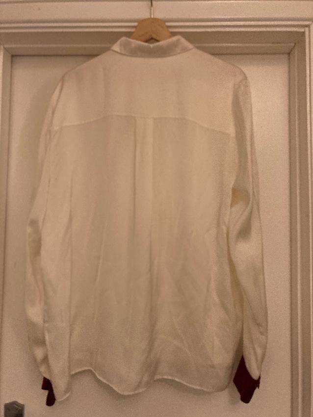 Stella McCartney Cream Blouse with Wine Contrast Cuff