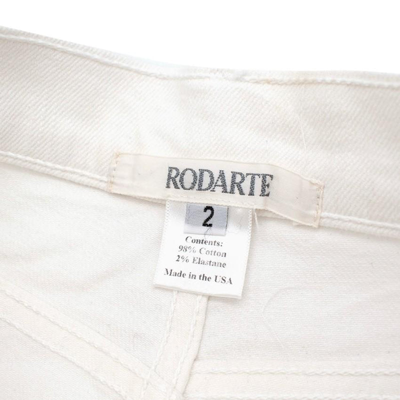 Rodarte White High Waisted Skinny Fit Jeans
