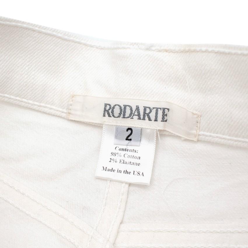 Rodarte White High Waisted Skinny Fit Jeans