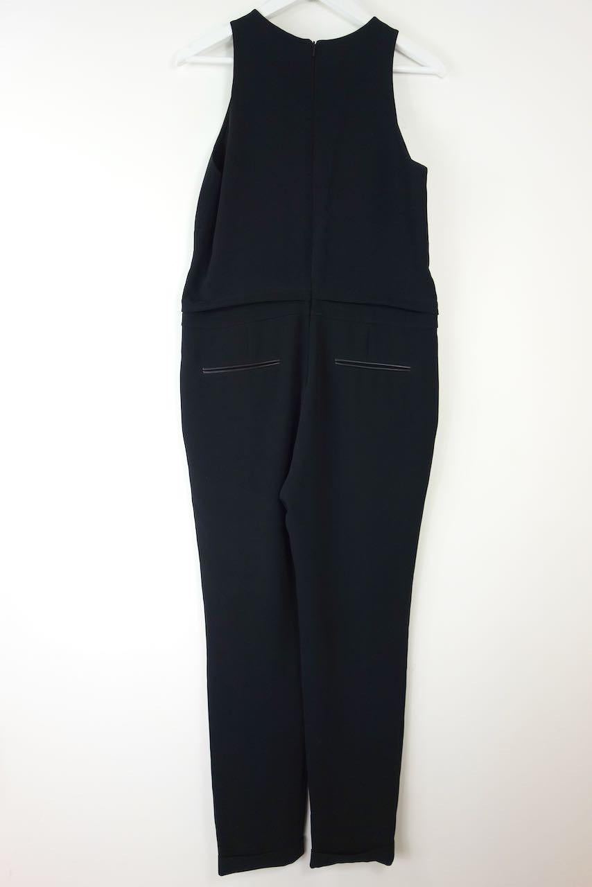 Black crepe keyhole jumpsuit
