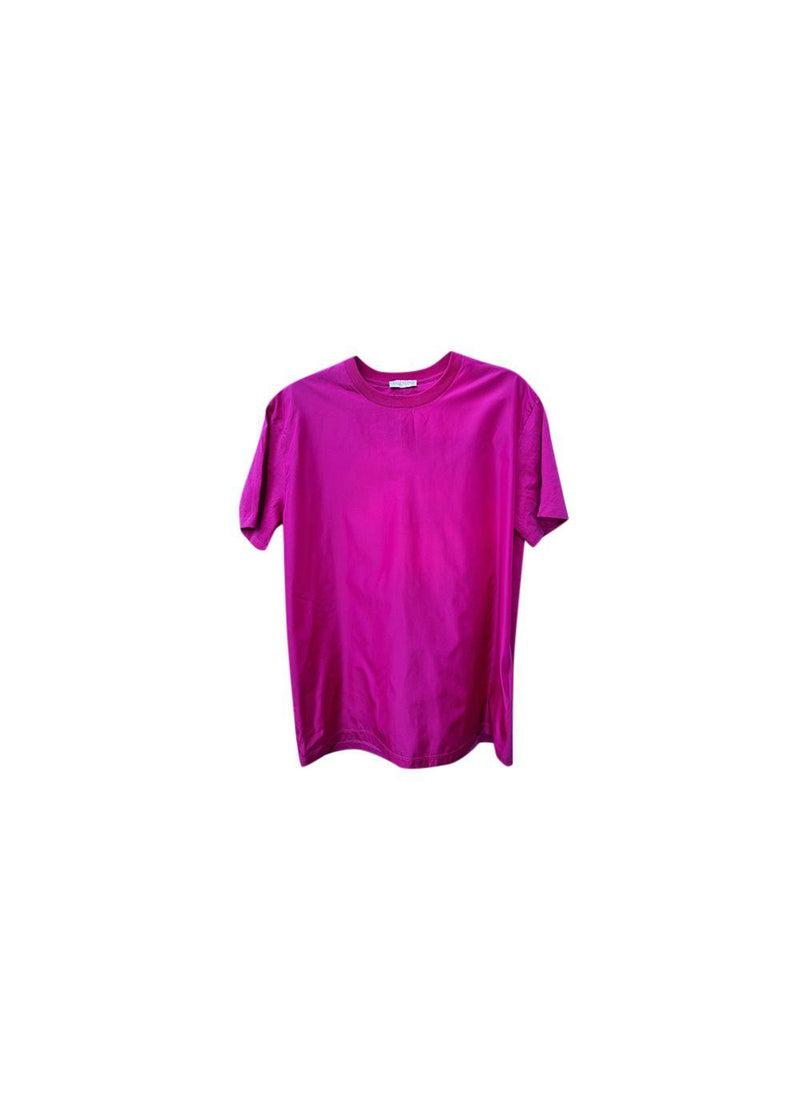 Hot pink cotton jersey T-shirt