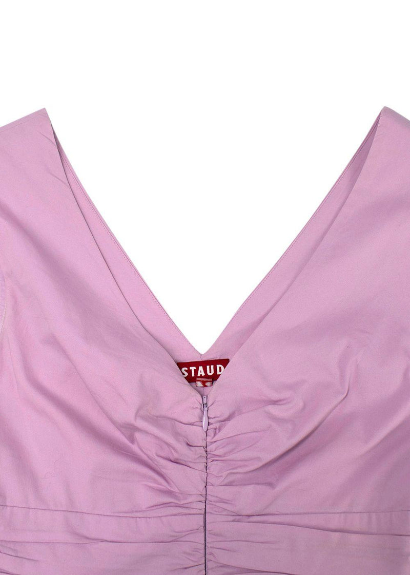 Staud Lavender  Gloria Stretch-Cotton Poplin Maxi Dress