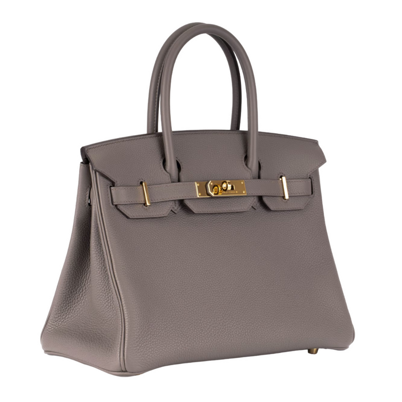Hermès Birkin 30cm Togo Etain with Gold Hardware