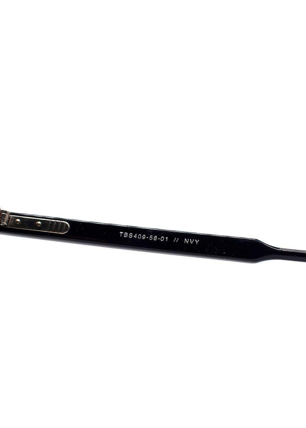 Thom Browne Navy Circular Sunglasses