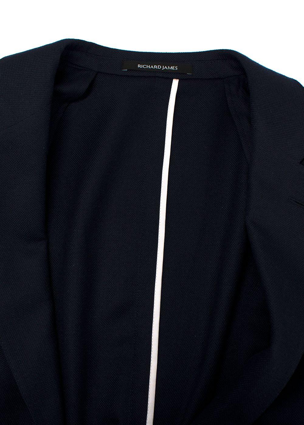 Richard James Silk and Wool Navy Blazer