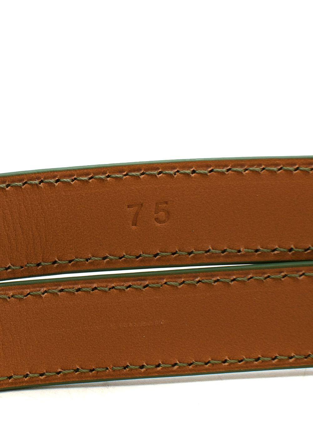 Green Crocodile Waist Belt - Size 75