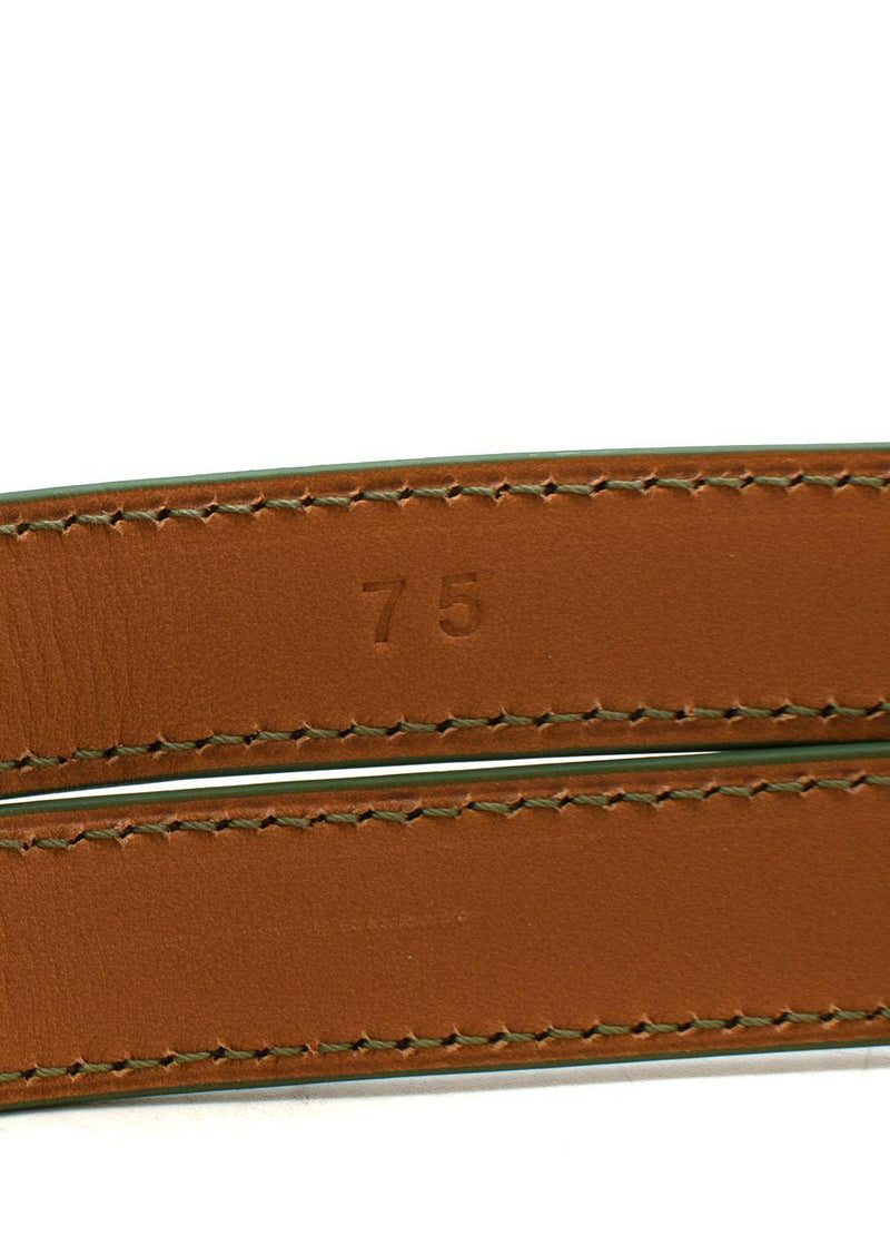 Green Crocodile Waist Belt - Size 75