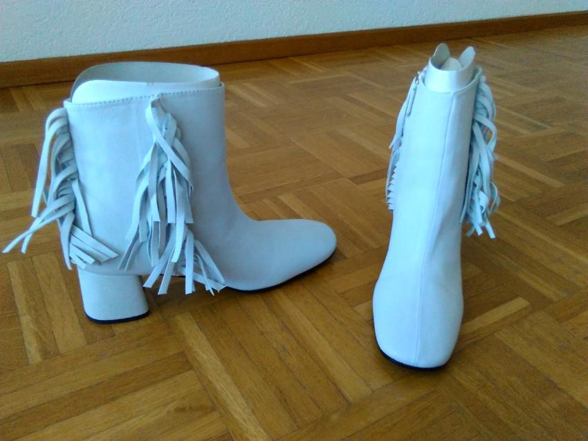 Prada Fringed Leather Ankle Boots