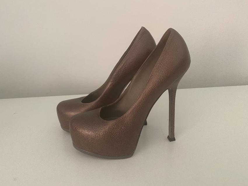 Saint Laurent Leather Platform Tribtoo Pumps