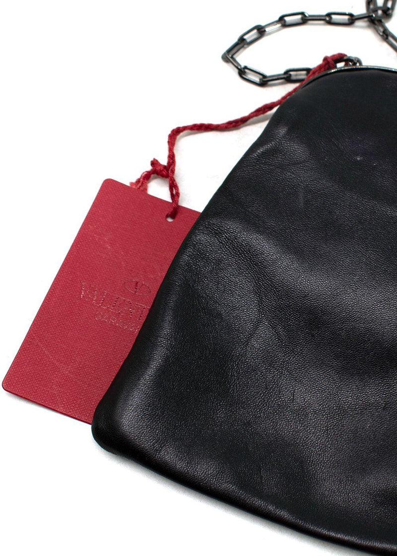 Valentino Studded leather bag charm pouch