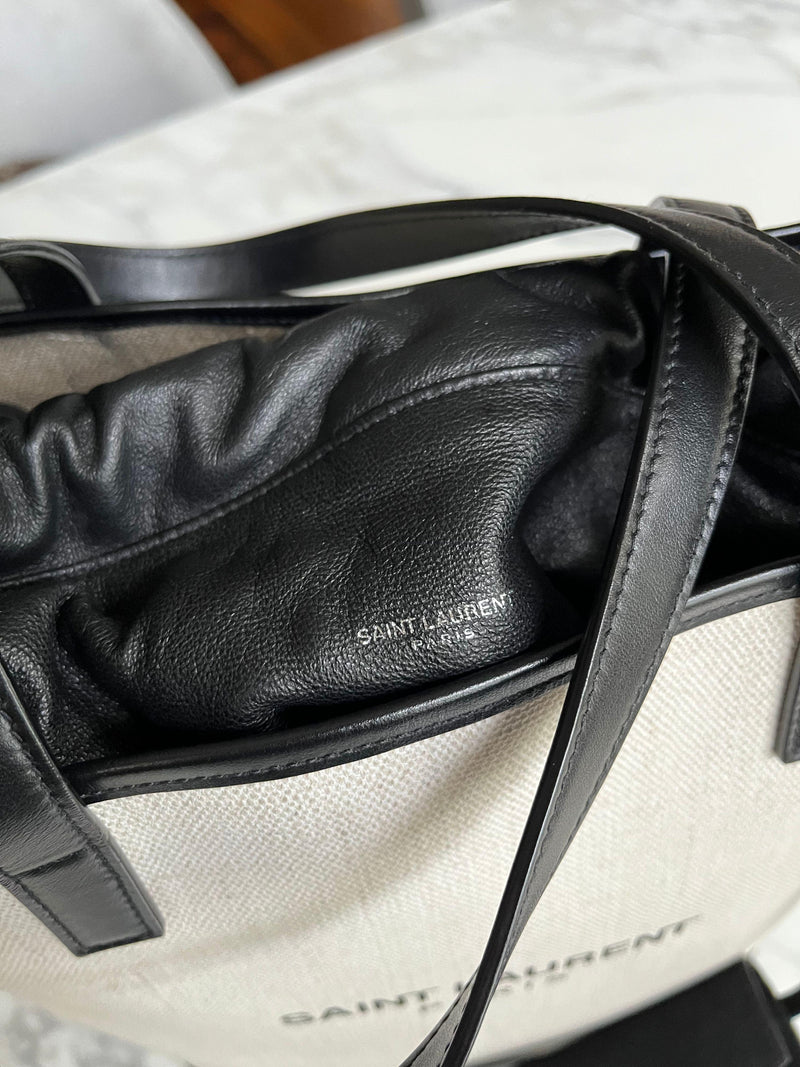 Saint Laurent Teddy Canvas Shopper Tote
