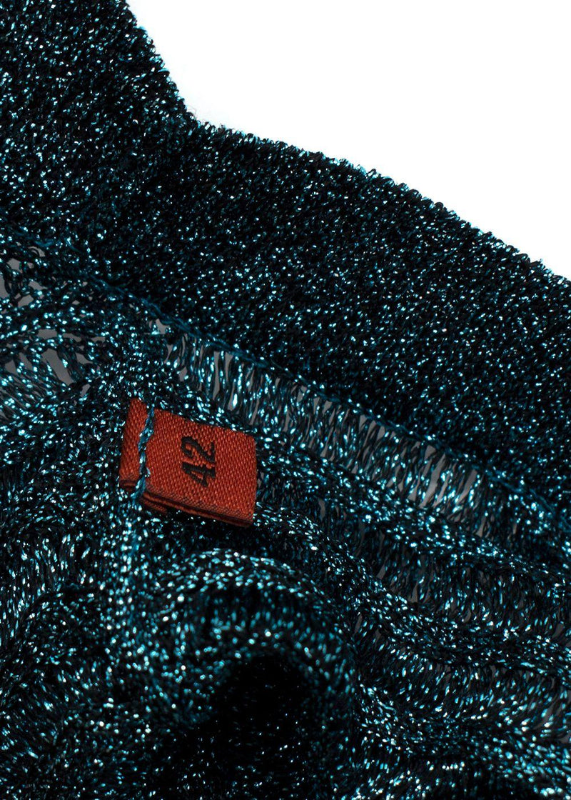 Missoni Blue Metallic Maxi Cardigan