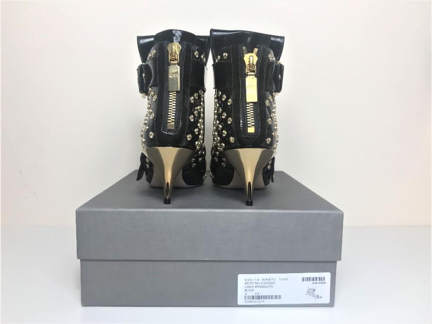 Alexander McQueen Studded Kitten-Heel Pointed Bootie