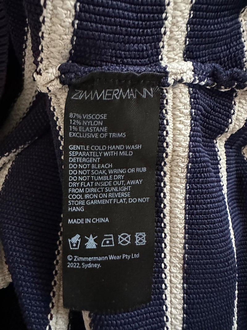 Zimmermann Button Detail Striped Jumper