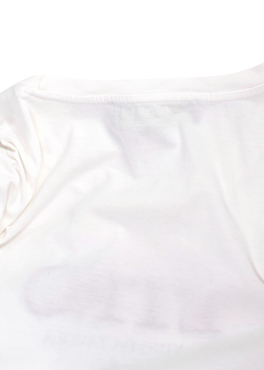 Etro White Cotton Vino da Tavola T-Shirt
