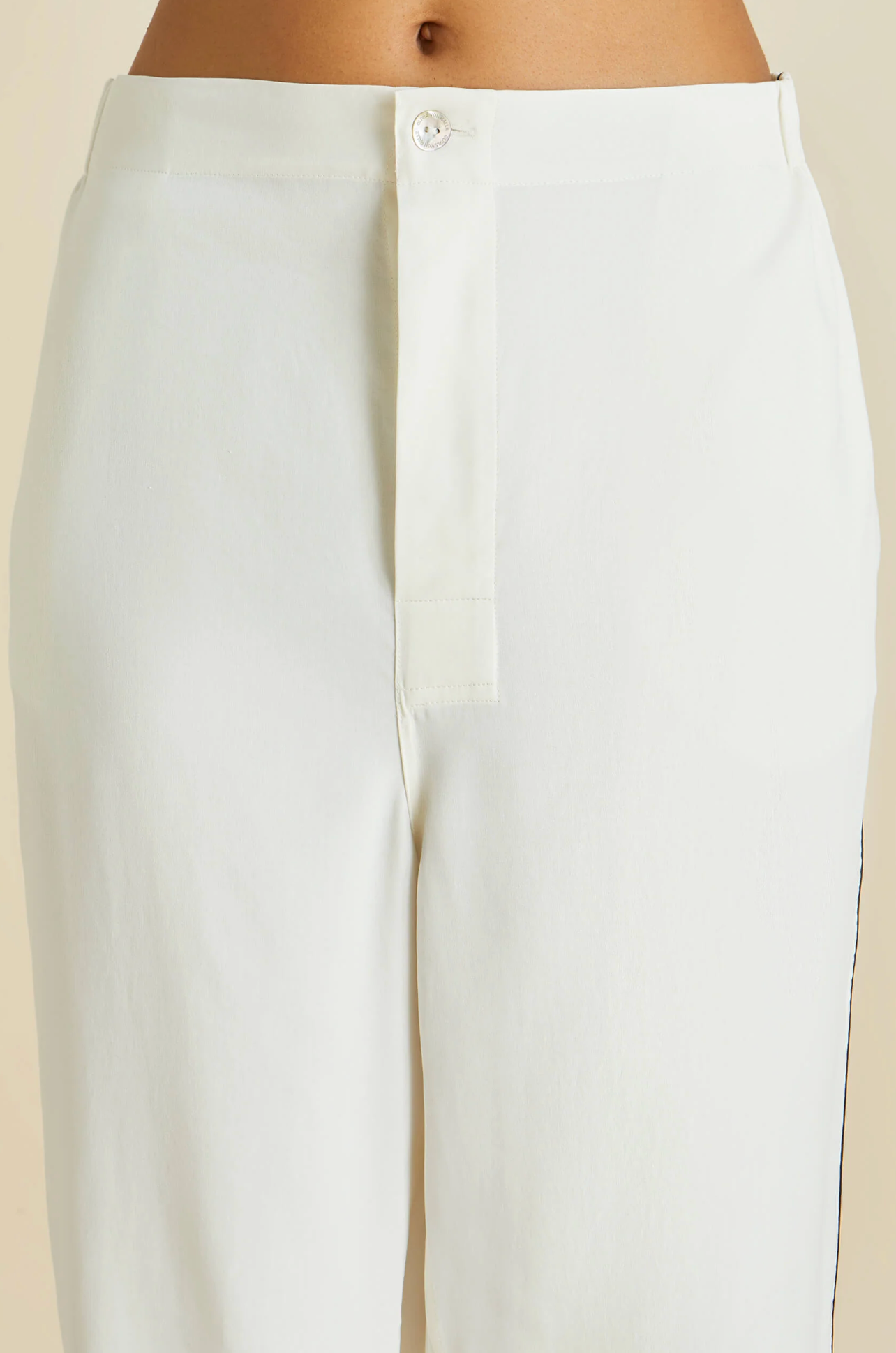 Olivia von Halle Ivory Silk Laurent Pyjama Set