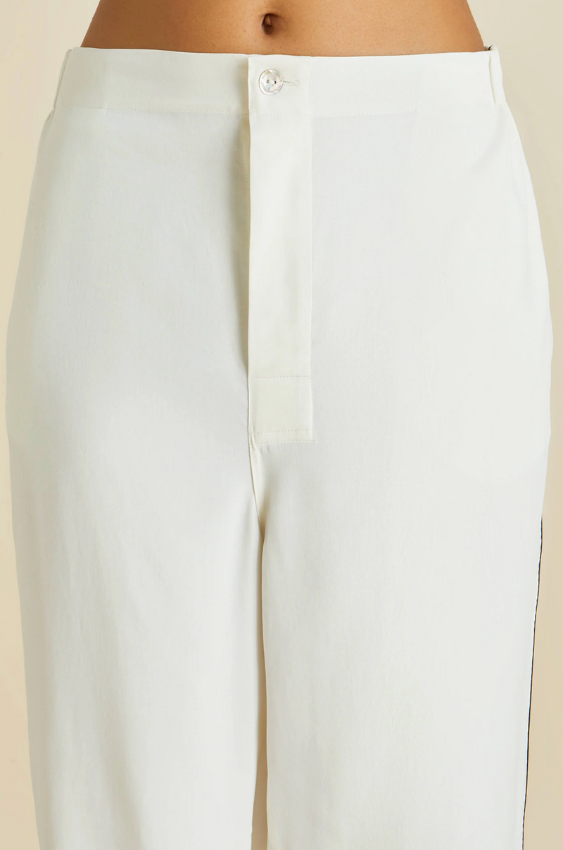 Olivia von Halle Ivory Silk Laurent Pyjama Set