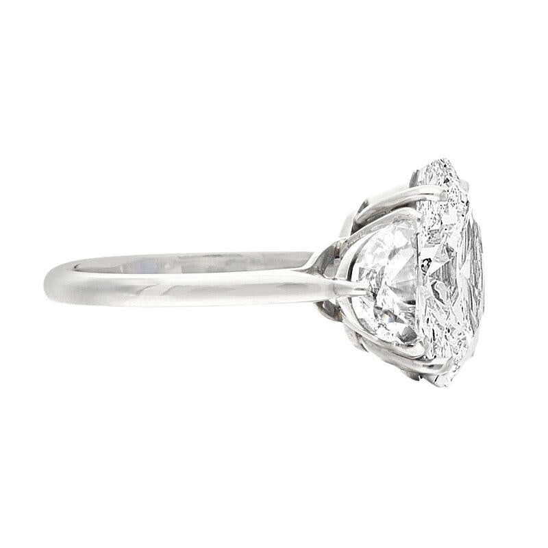 Verde 3ct IGI Certified Lab-grown Oval Cut Diamond Ring