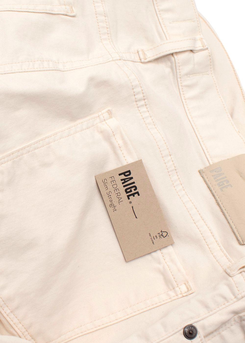 Paige Cream Federal Fresh Linen Jeans