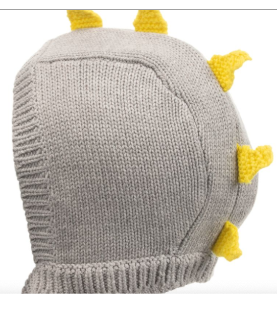 Stella McCartney Grey Merino Wool Dragon BabyGrow, Hat & Booties