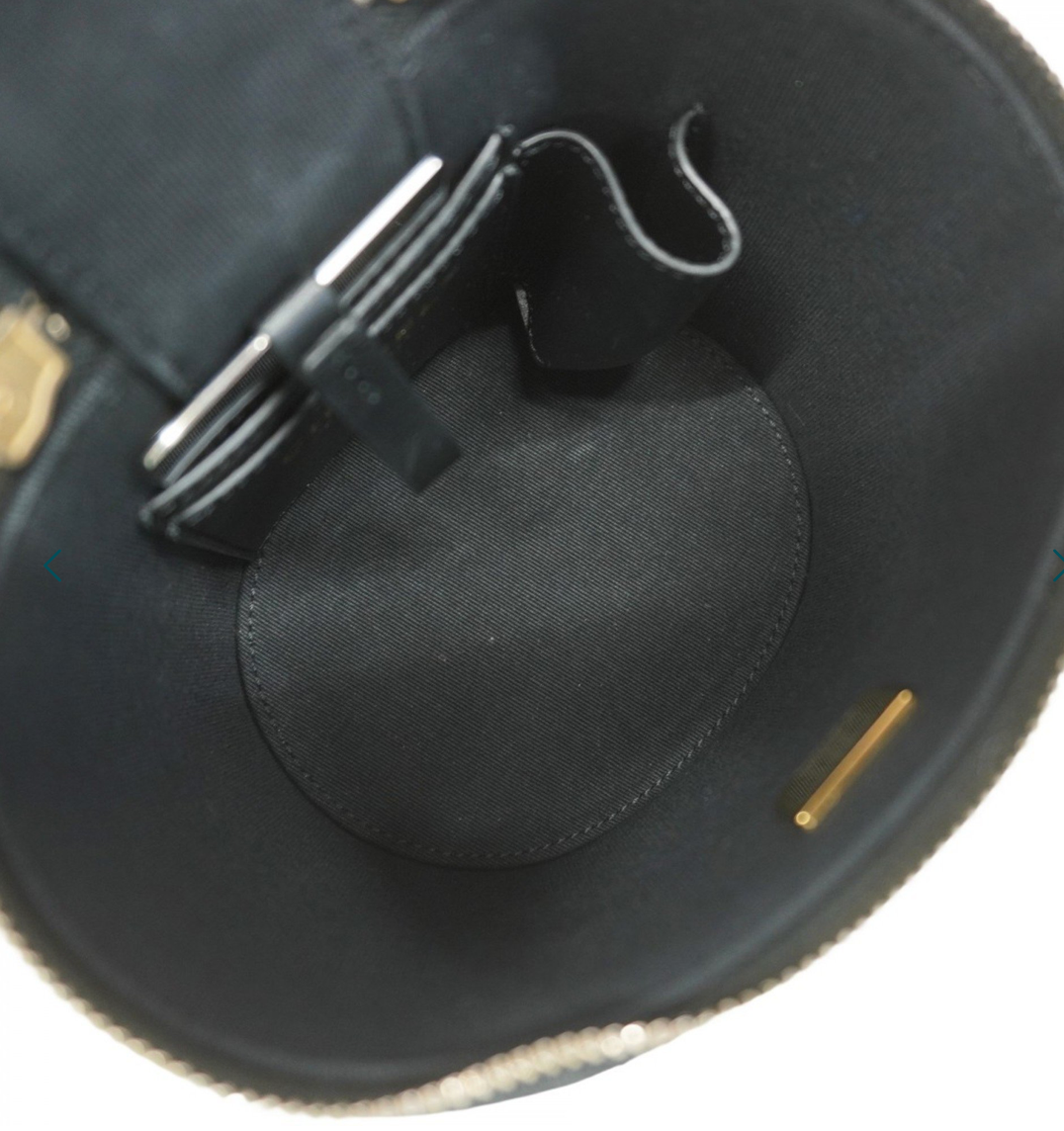 Chanel Black Lambskin Vanity Chain Shoulder Bag with Gold CC Logo detail