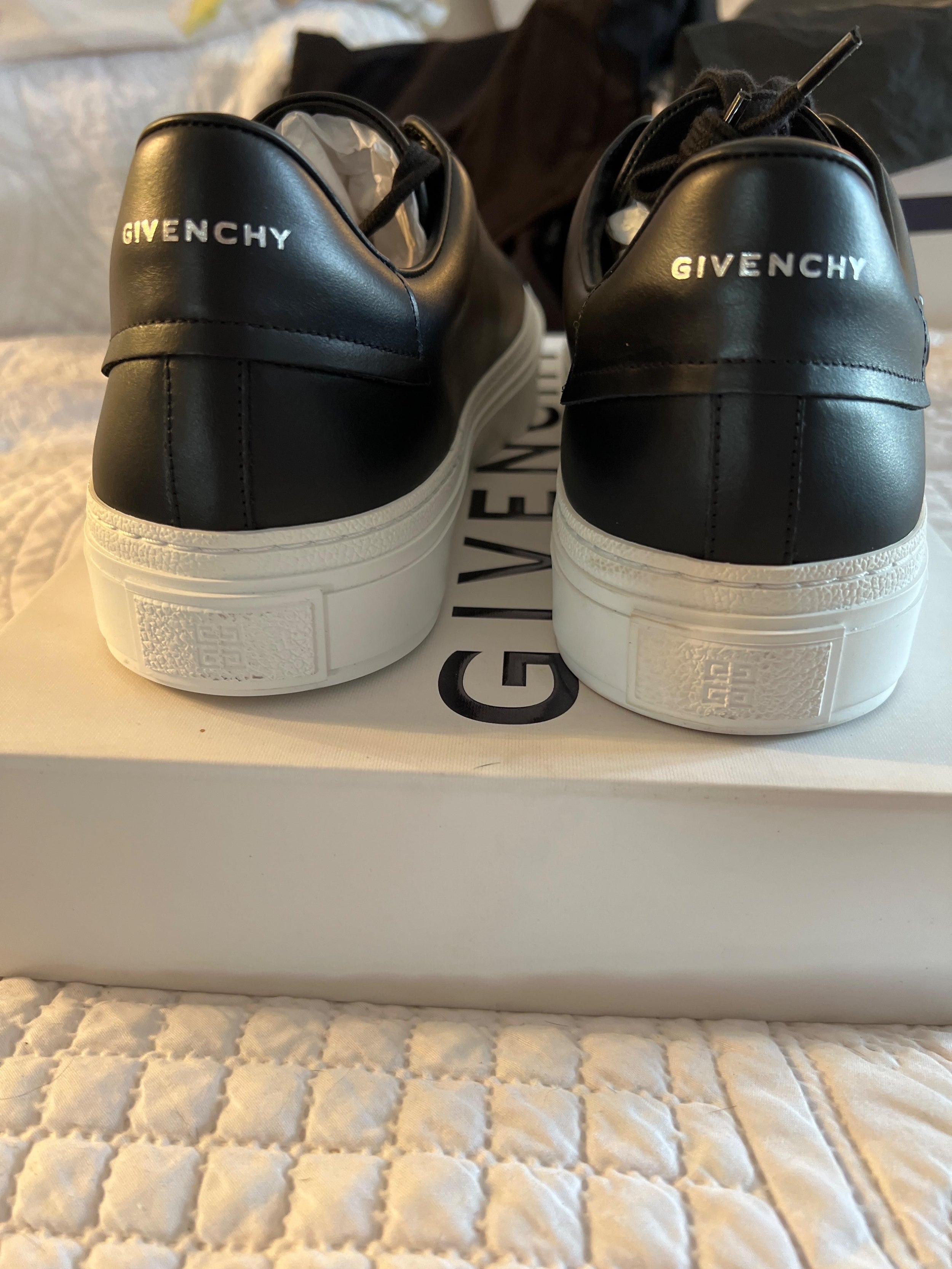 Givenchy Black Leather Trainers