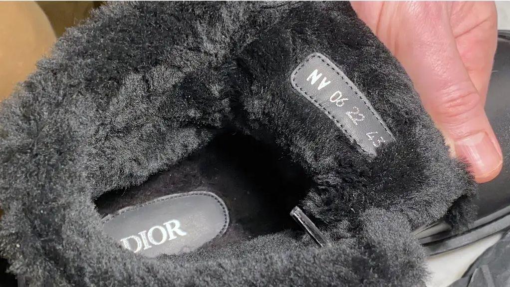 Dior Black Monogram Shearling Boots