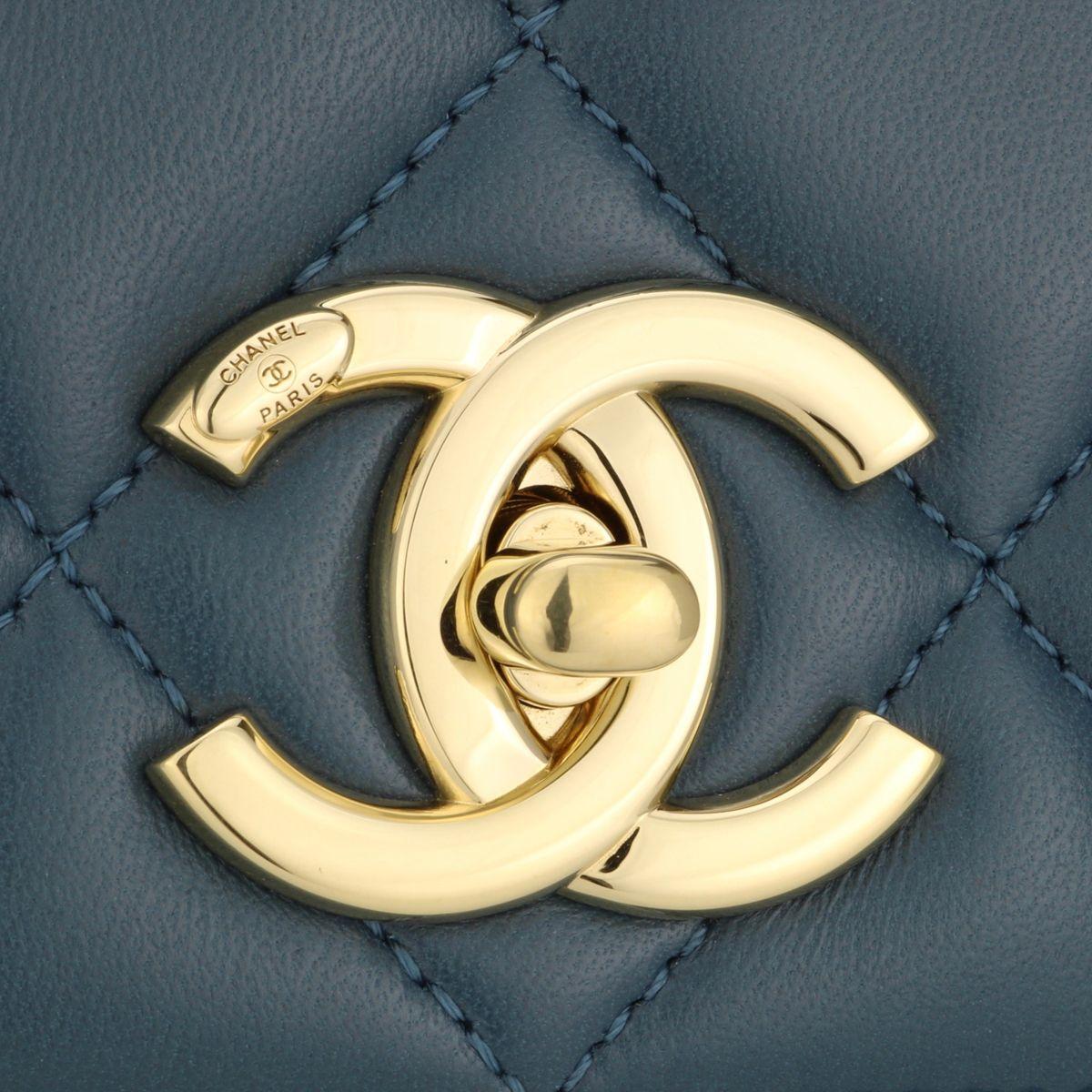 Chanel Blue Lambskin Trendy Bag