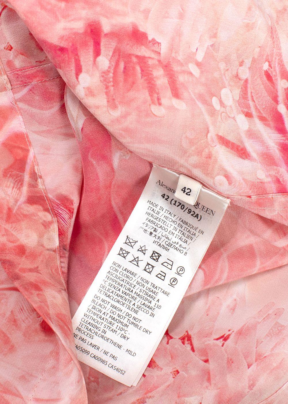 Alexander McQueen Coral Silk Pyjama Set