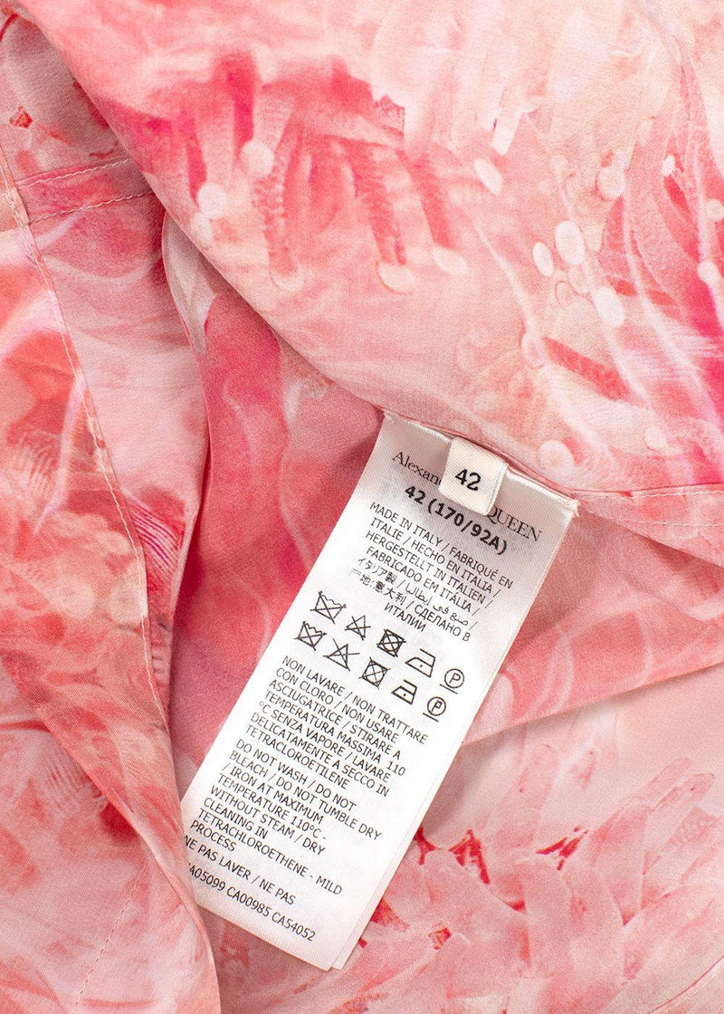 Alexander McQueen Coral Silk Pyjama Set