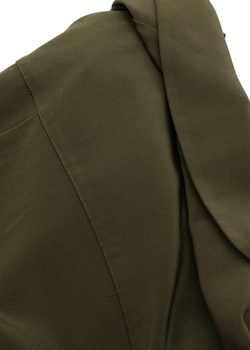 Vince Green Tie-Front Midi Shirt Dress