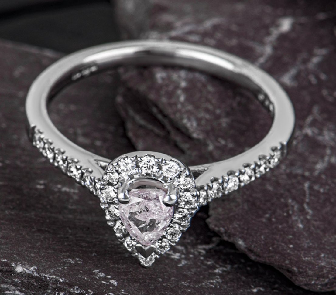 18ct White Gold Diamond Engagement ring  - Size 51