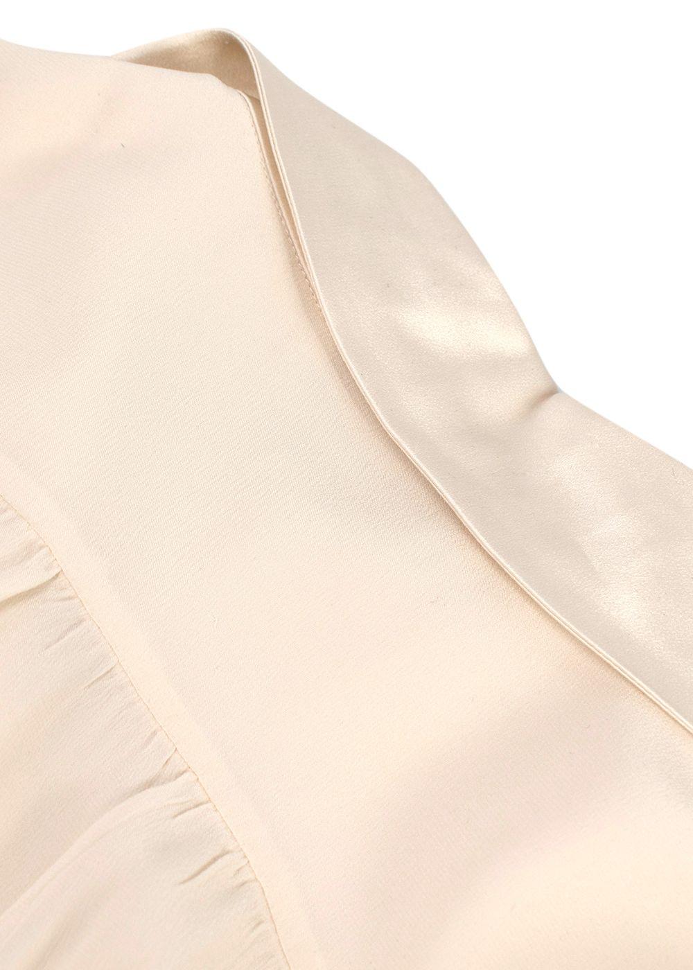 Chloe Cream Silk Long Sleeve Blouse