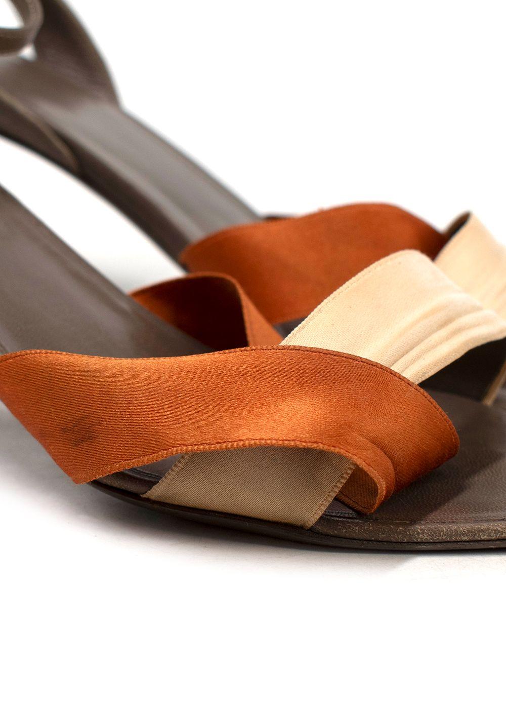 The Row Ribbons Leather and Satin Sandals