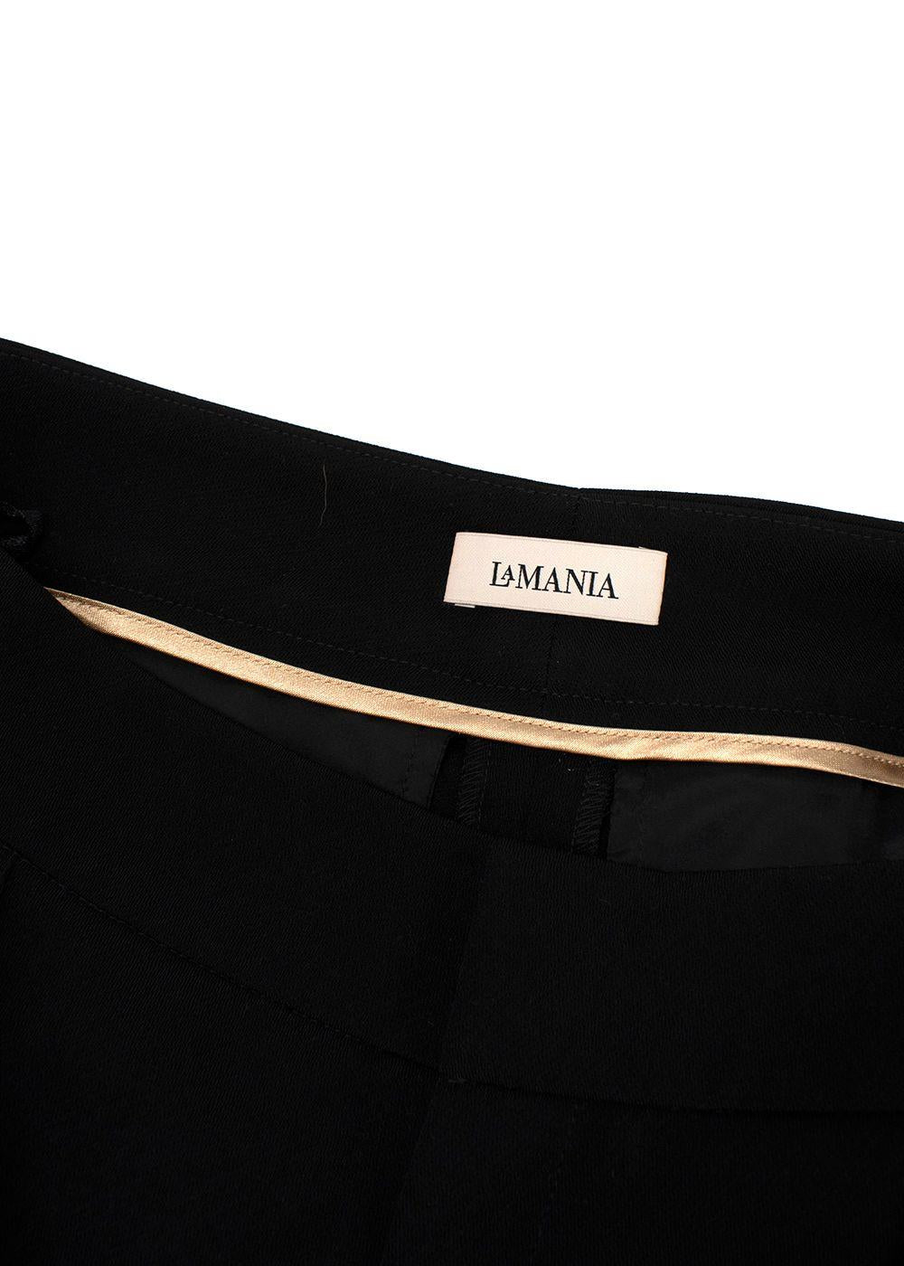 La Mania Black Kick Flare Trousers