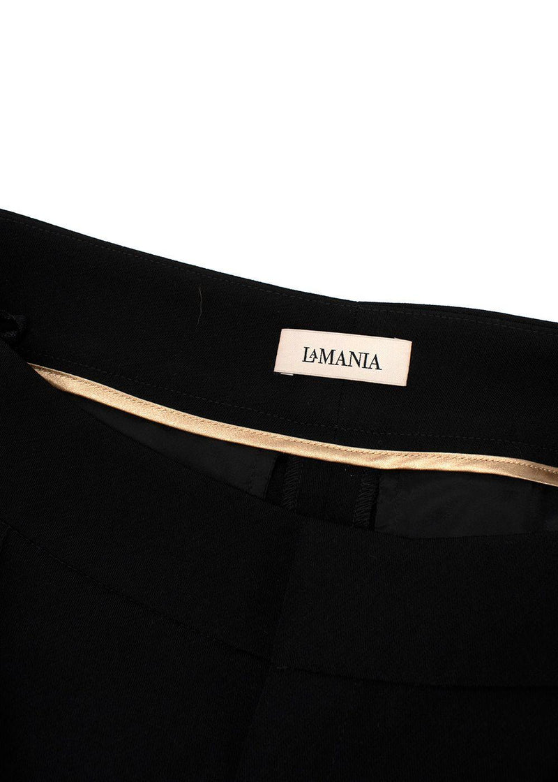 La Mania Black Kick Flare Trousers