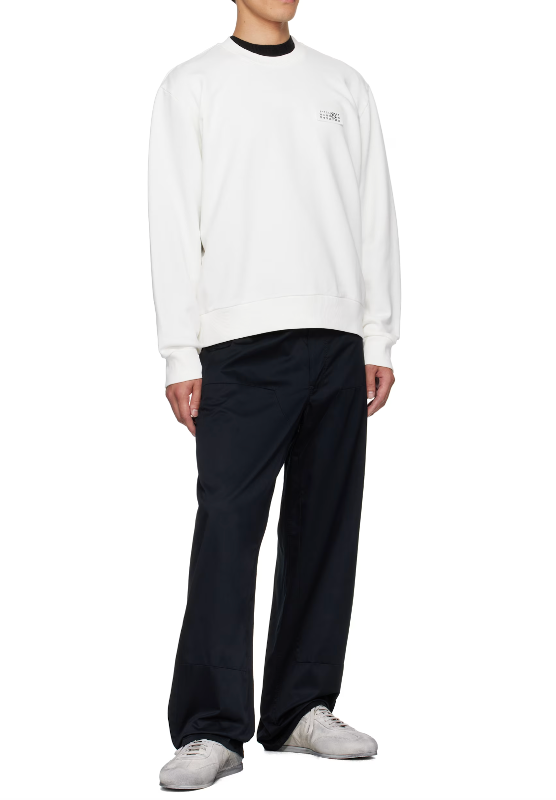 MM6 Maison Margiela Off-White Logo Patch Sweatshirt